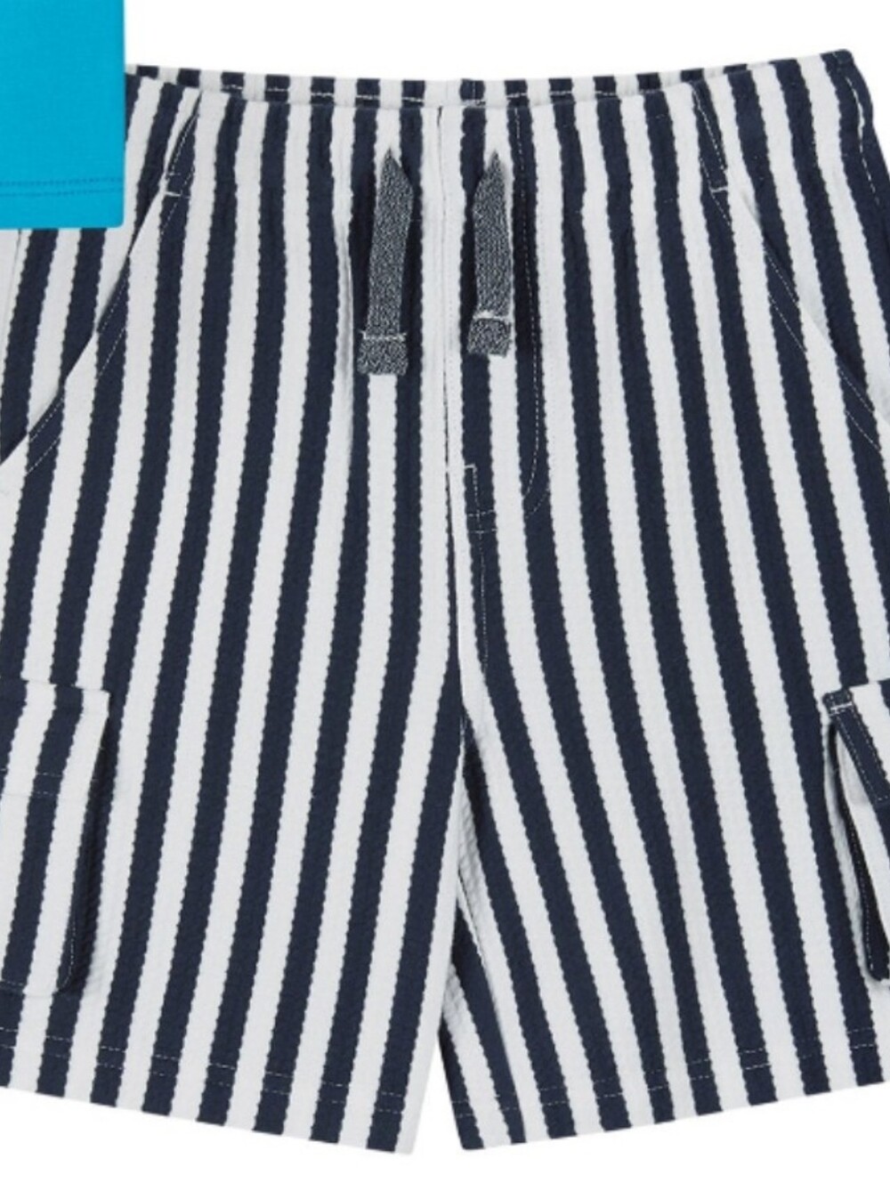 New!!! Andy & Evan Kids Boys Girls 3D Cargo Stripe Line Short Cotton Blue Size 5
